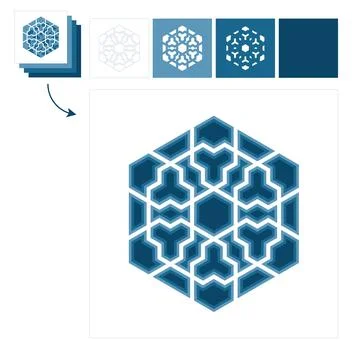 Islamic traditional pattern for decor Ramadan card Stock Illustration