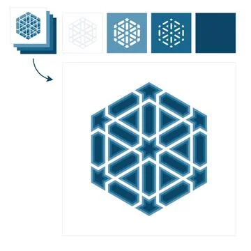 Islamic traditional pattern for decor Ramadan card 스톡 일러스트