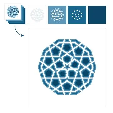 Islamic traditional pattern for decor Ramadan card Stock Illustration