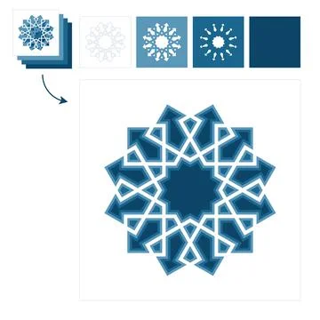 Islamic traditional pattern for decor Ramadan card Stock Illustration