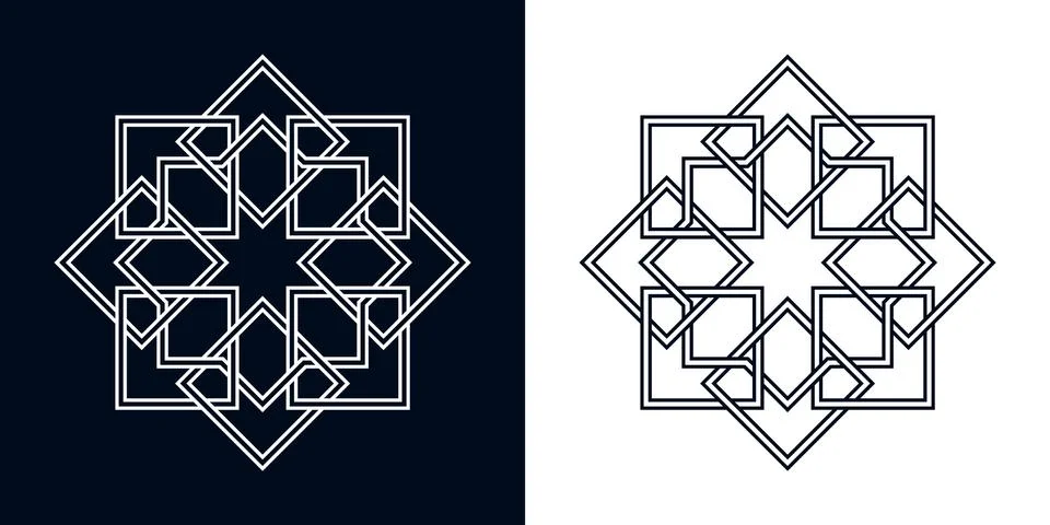 Islamic traditional rosette Stock Illustration