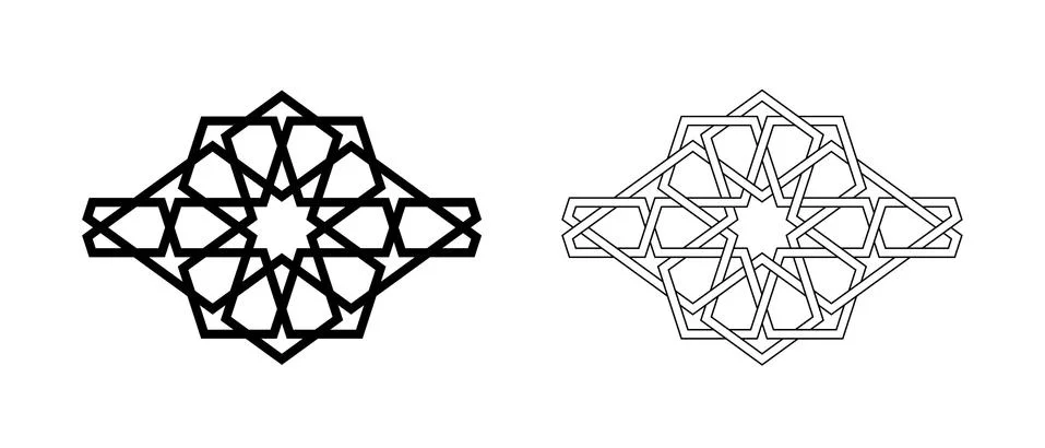 Islamic traditional rosette Stock Illustration