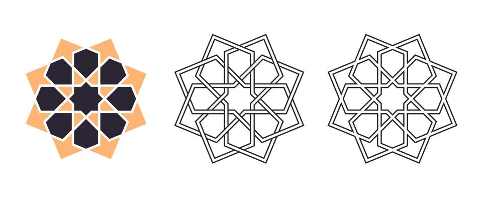 Islamic traditional rosette Stock Illustration