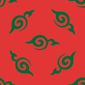 Islamic tulip, floral geometry. Tatar seamless pattern. Culture of the Tata.. Illustrazione stock