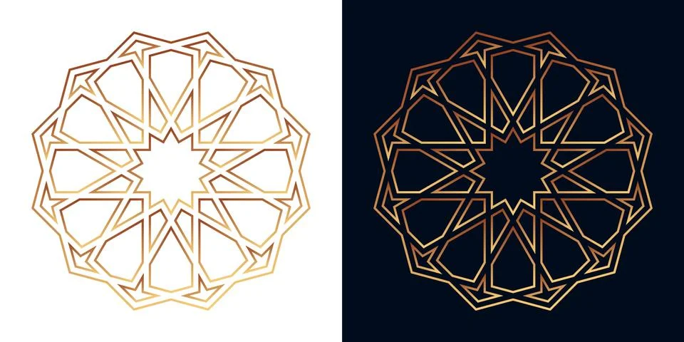Islamic twelvefold rosette Stock-Illustration