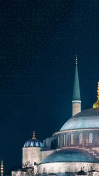 Islamic vertical background image. Sultanahmet Camii or the Blue Mosque view Foto stock