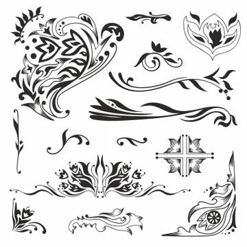 Islamic vignettes Stock Illustration