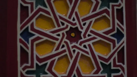 Islamic wooden patterns Stock Footage 123778749