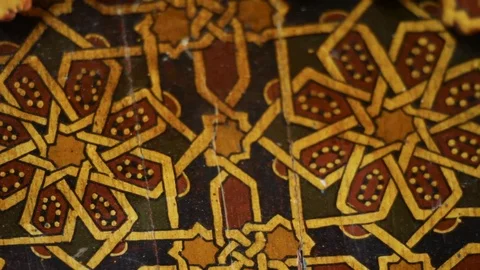Islamic wooden patterns Stock Footage 123778785