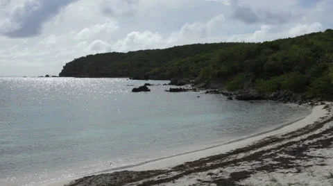 Island beach 2, static wide Stock Footage 23821595