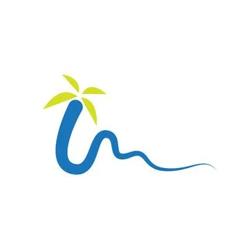 Island beach logo Stock-Illustration