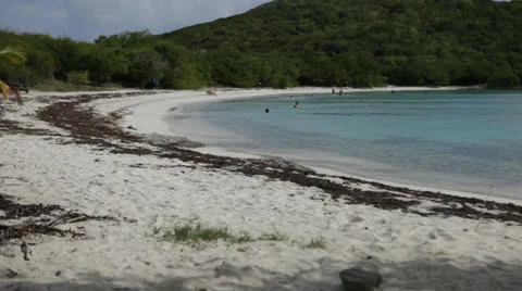 Island beach static cu 2 Stock Footage 23824464