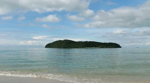Island Beach Tilt Down Stock Footage 43018014