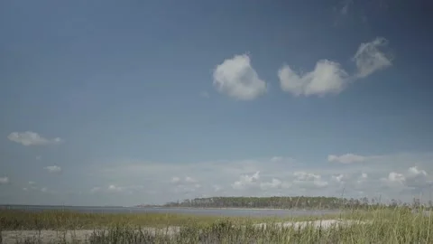 Island Beach View Slow Pan HD Stock Footage 205399997