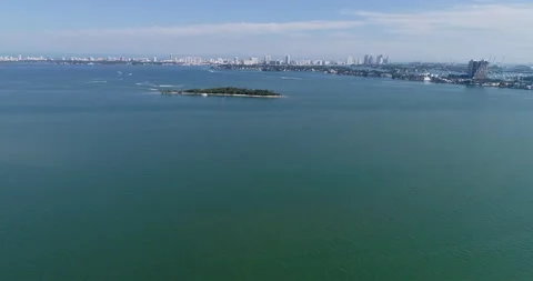Island in Biscayne Bay Stock Footage 147326614