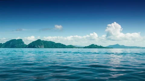 Island from a boat 2 Video stock 197364384