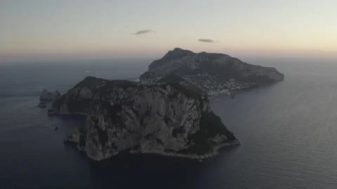 Island of Capri at Sunset Stock Footage 133465817