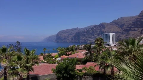 Island cliffs and ocean timelapse Stock Footage 70622458