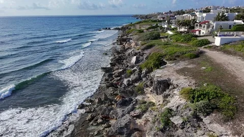 Island Cliffs Stock Footage 312575986