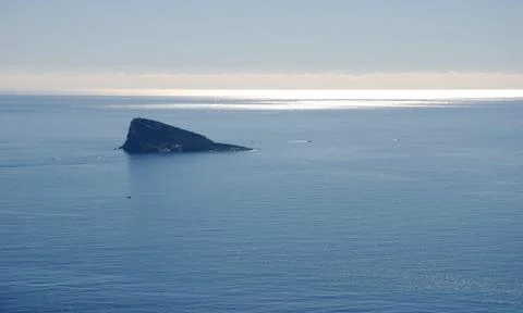Island close to benidorm Stock Photos