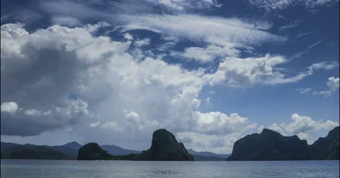 Island cloudscape Philippines time lapse 4k Stock-Footage 35567779