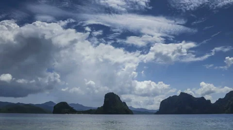 Island cloudscape Philippines time lapse Stock Footage 35568333
