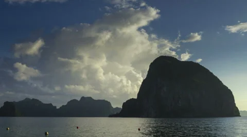 Island cloudscape Philippines time lapse Stock Footage 35568705