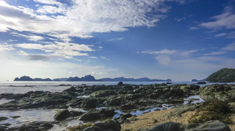 Island cloudscape Philippines time lapse Stock Footage 35598167