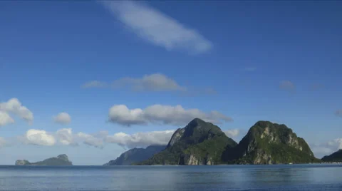Island cloudscape Philippines time lapse Stock-Footage 35662645