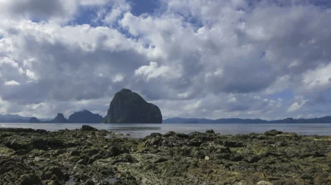Island cloudscape Philippines time lapse Stock Footage 35719062