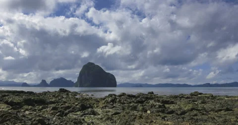 Island cloudscape Philippines time lapse 4k Stock Footage 35720510