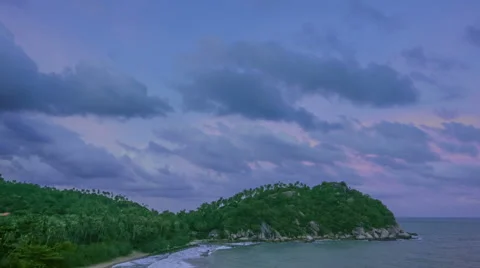 Island cloudscape sunset time lapse Stock-Footage 59511230