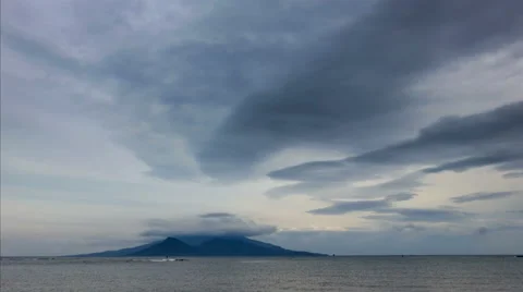 Island cloudscape time lapse 4kUHD Stock Footage 46611378