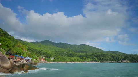 Island cloudscape time lapse Stock Footage 59511279