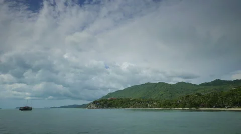 Island cloudscape time lapse Stock Footage 59511509
