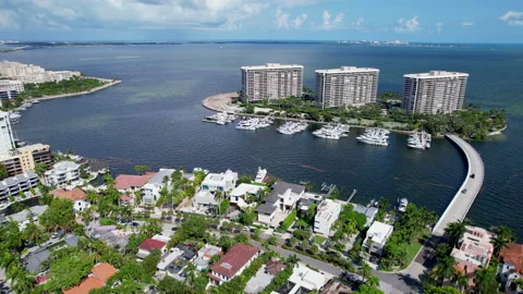 Island off of Coconut Grove Stock Footage 239889596