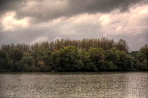 Island on Danube Stock Photos