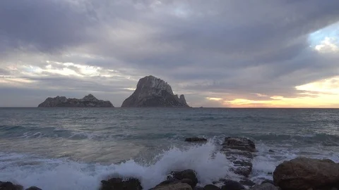 The island of es vedra at sunset Stock-Footage 102469351