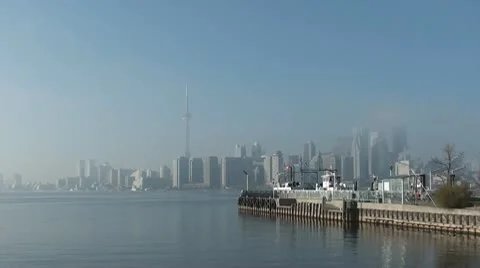 Island Ferry Dock Stock Footage