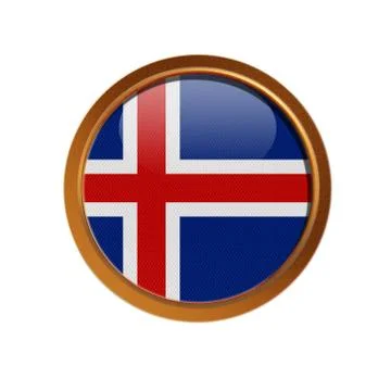 Island flag Stock Illustration