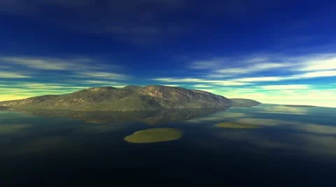 Island flight animation Stock Footage 21366830