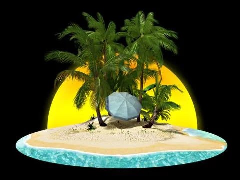 Island getaway Stock Illustration