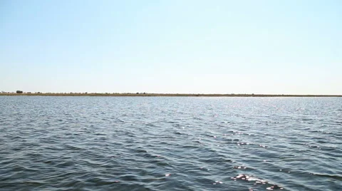 Island on the horizon Stock Footage 68756323