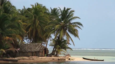 ISLAND HUT Stock Footage 34390990