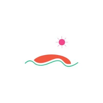 Island Icon Vector Stock Illustration