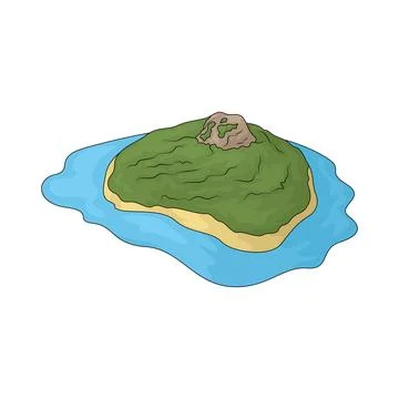 Island illustration 스톡 일러스트