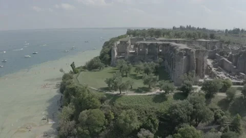 Island on lake garda Stock Footage 149773902