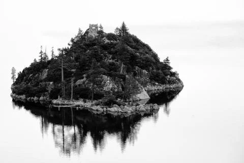 Island in a lake Stock Photos