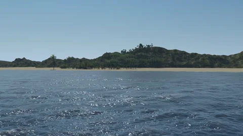 Island Landscape With Ocean View Video stock 320829515