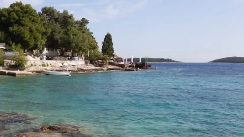 Island in the mediterranean sea Stock Footage